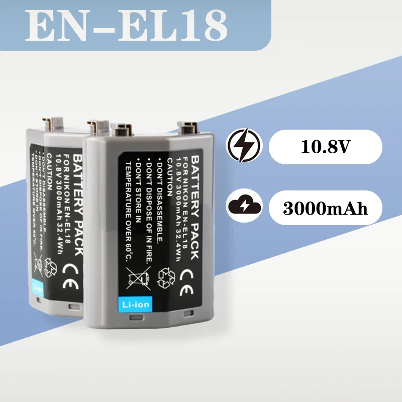 

3000mAh 10.8V EN-EL18 Battery Replacement for Nikon D4 D4s D5 Digital Cameras and D800 Battery Grip