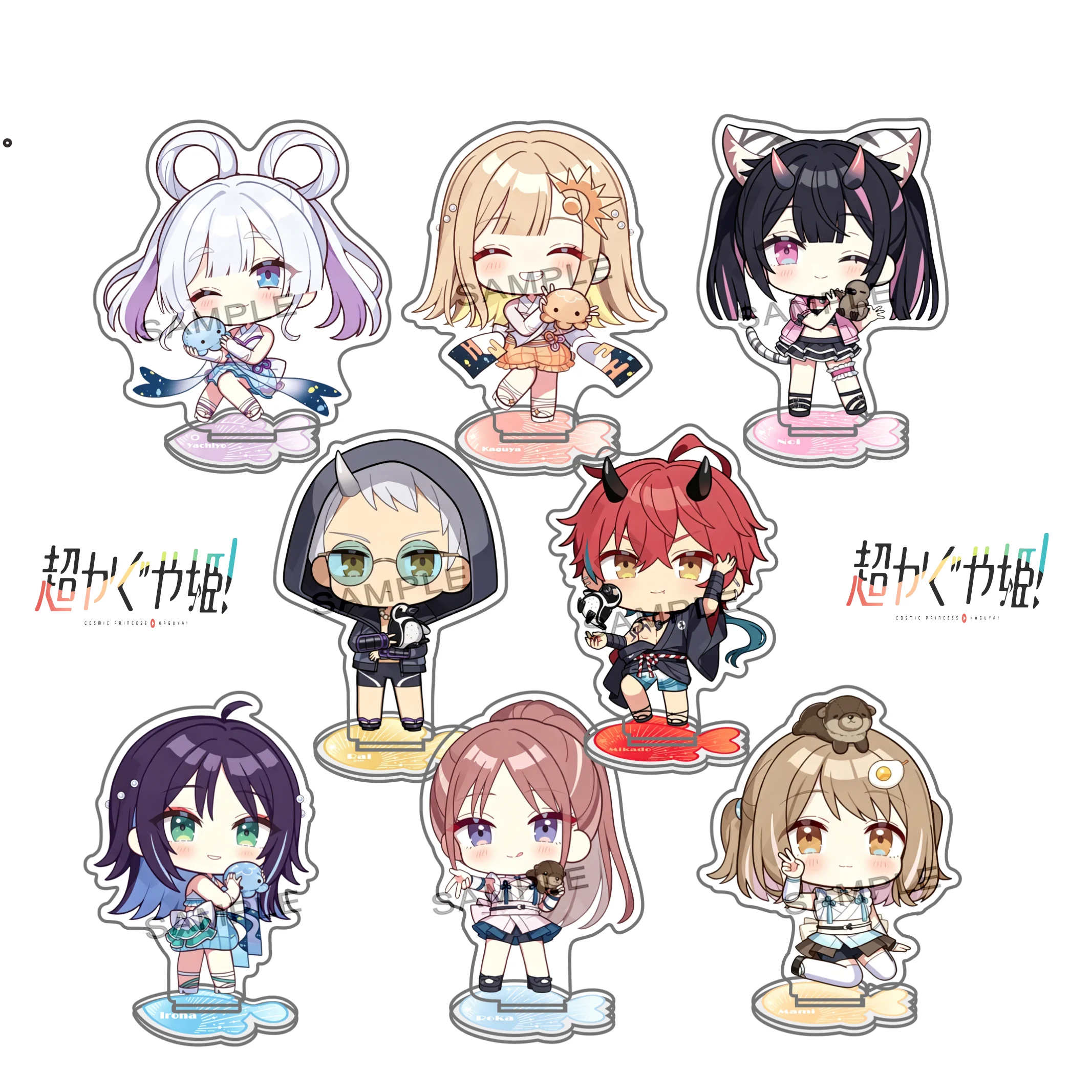 Llavero acrílico de cosplay de Anime Cosmic Princess Kaguya Sakayori Iroha Mikado Akira Komazawa Rai, decoraciones de mesa, regalos