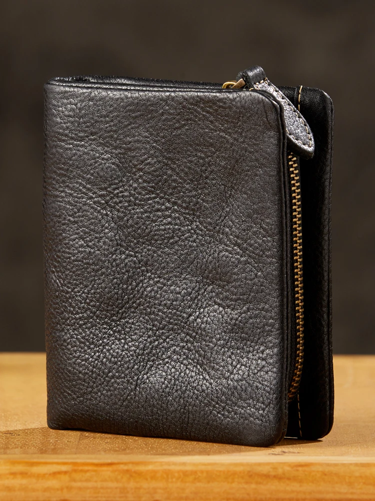 handmade-vertical-short-wallet-top-layer-cowhide-leather-men-women-simple-card-holder-large-capacity-money-clip-korean-style