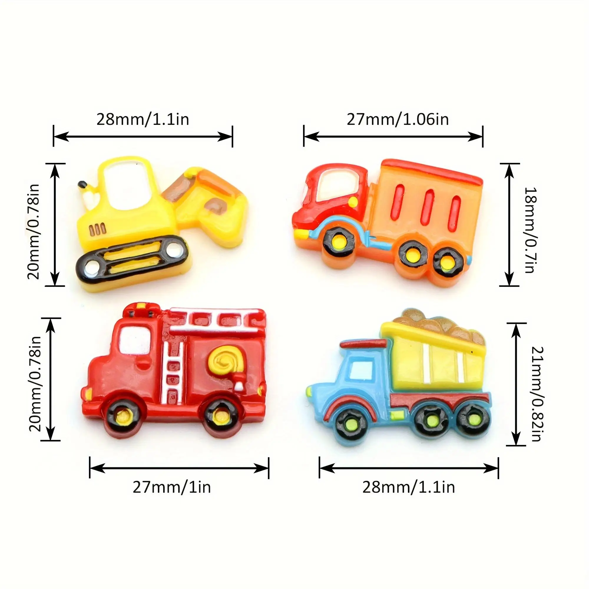15pcs Resin 3D Micro DIY Hair Accessories, Colorful Mixed Pack, Perfect Craft Gift for Phone Case Decoration