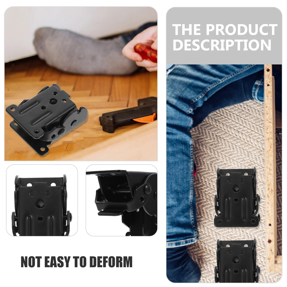

4pcs Foldable Table Leg Hinge Desk Chair Support Bracket Cold Rolled Iron Plate Furniture Hardware Easy Install Strong Practical