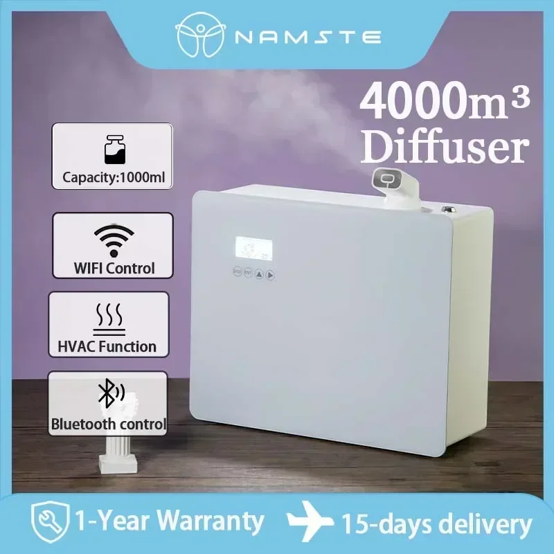 NAMSTE 4000m³ HVAC WIFI Control Scent Diffuser Machine Smart Timing  Commercial Essential Aroma Oil Hotel Perfume Bluetooth