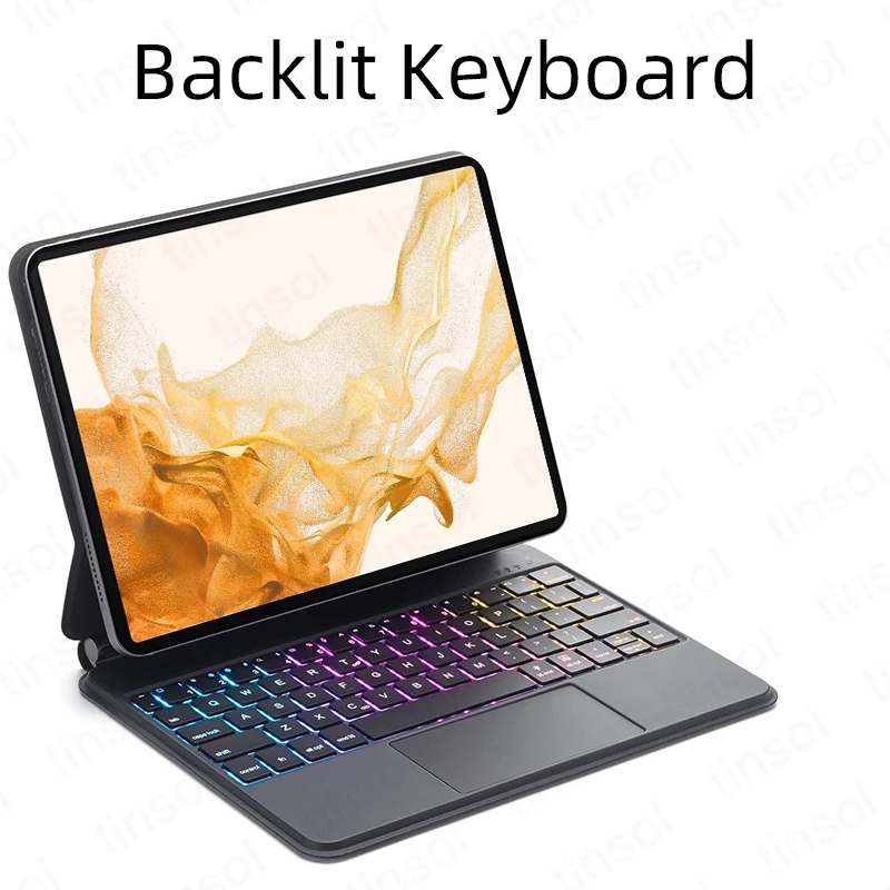 Imagem -02 - Backlight Magic Keyboard para Xiaomi Pad Pro Capa com Bluetooth Português Espanhol Inglês Case Xiaomi mi 11 Polegadas