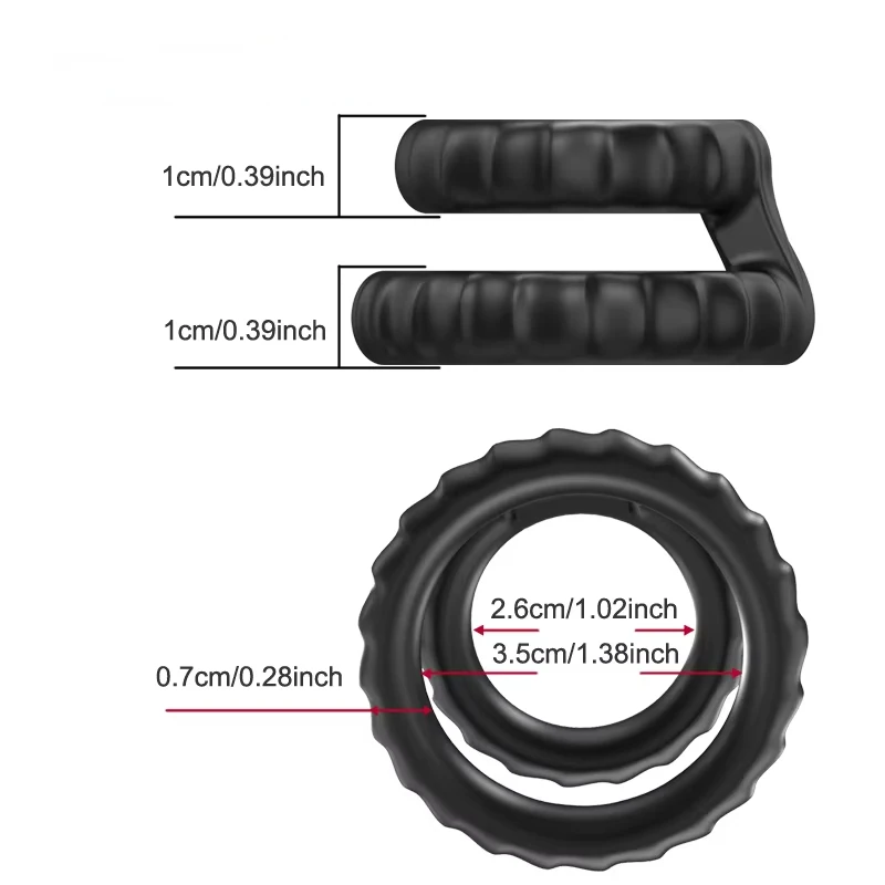 Semen Lock Ring Penis Enlargement Cock Ring Black Liquid Silicone Lock Ring Mens Delayed Ejaculation Sex Toy For Men Adult Toy view 2