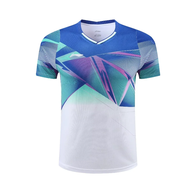 New Table Tennis Sportswear Badminton Tennis Short-sleeved Training Suit Breathable Quick-drying Sweat-absorbent T-shirt Top