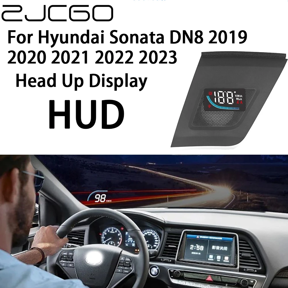 

ZJCGO Auto HUD Car Projector Alarm Head Up Display Speedometer Windshield for Hyundai Sonata DN8 2019 2020 2021 2022 2023