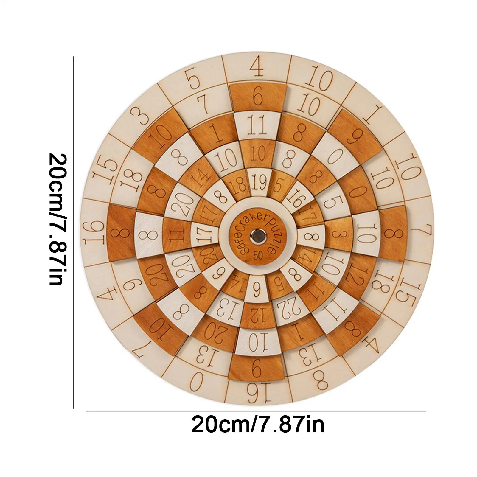 Rompecabezas Matemático de Madera, Juego de Números Desafiantes, Diseño de Rueda Giratoria, Rompecabezas para Estimular el Cerebro, para Escritorio, Viajes y Entretenimiento