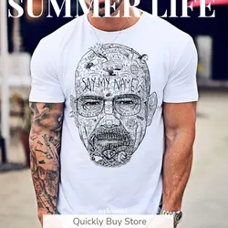 Novelty Breaking Bad Men's Shir T Shirt for Women Heisenberg TV Show Y2k Tops Leisure Mike Ehrmantraut Streetwear Tshirt T-shirt