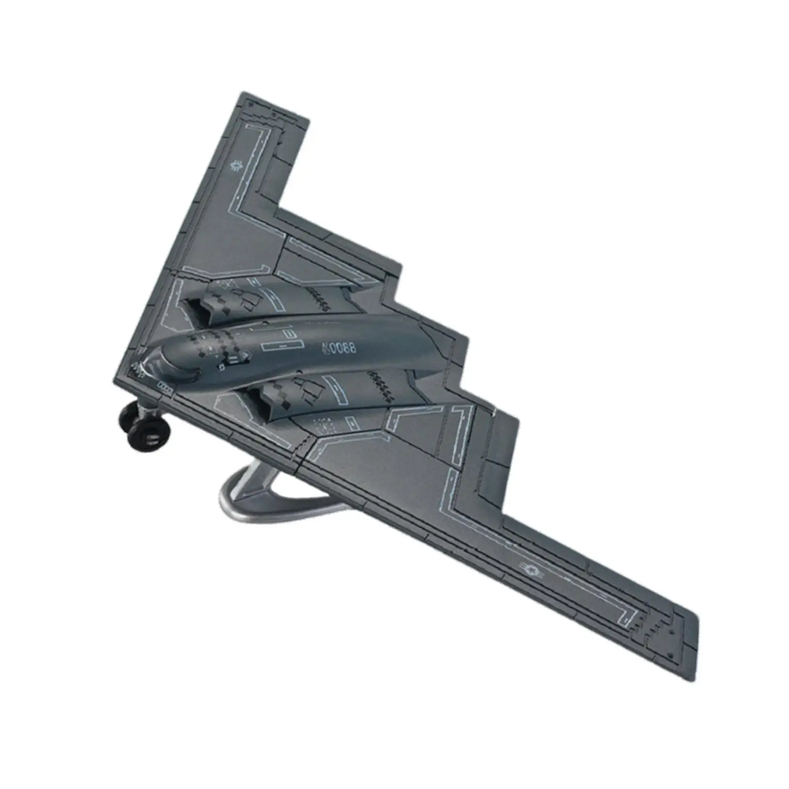 1:200 Scale B-2 Model Attack Fighter DIY Assembly Building Model Aircraft Assembly Toy for Bedroom Home Cafes