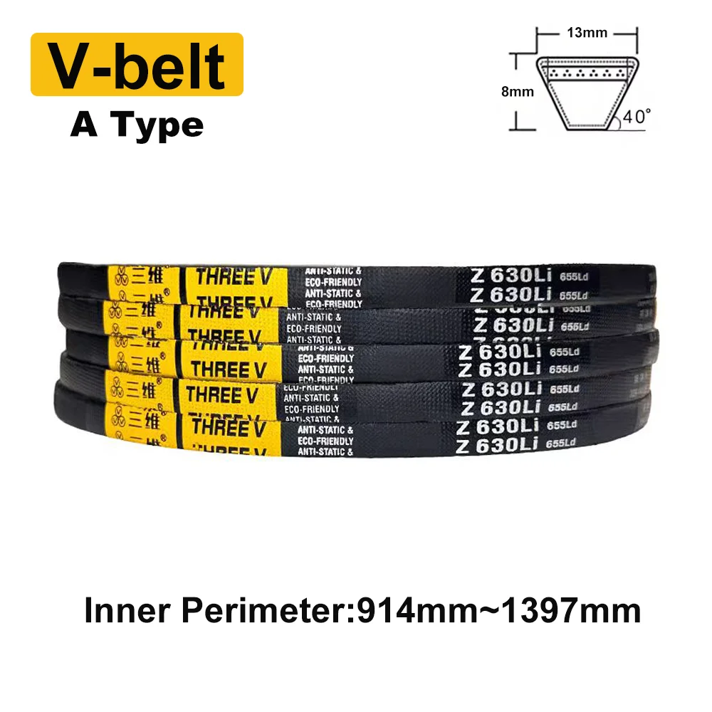 

V Belt Type A Rubber Drive Conveyor Belts Power Transmission StrapPerimeter 914-1397mm