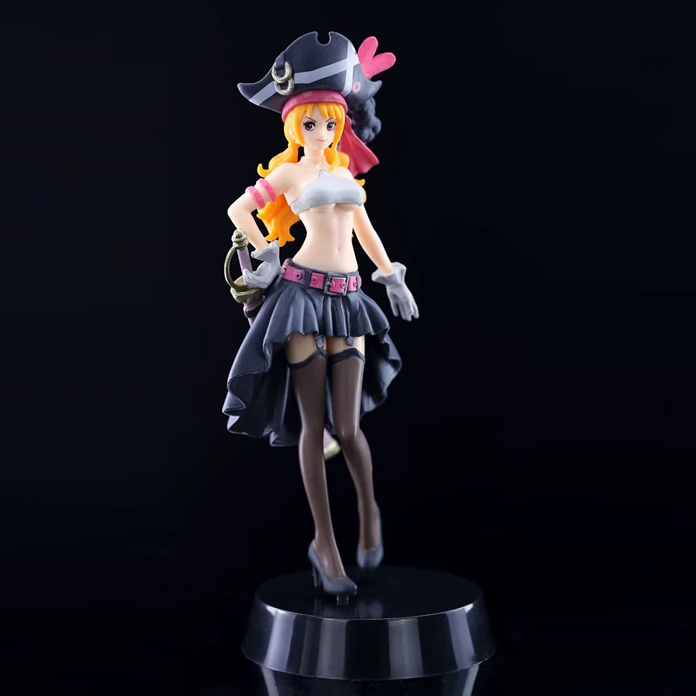 

Anime One Piece Nami Black Clothes Action Figure ONE PIECE FILM RED Dress Up Figurine PVC Collectible Model Toy Gift