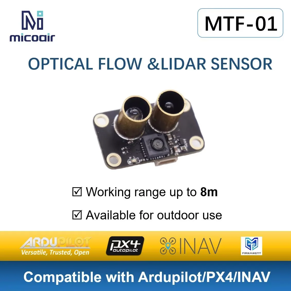 MicoAir Optical Flow & Lidar Sensor MTF-01 Compatible with Ardupilot/PX4/INAV