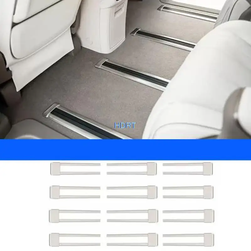 

Seat Track Trim Molding Cover Slide Strip Bar Rail Moulding Frame Car Style Accessories Exterior Sticker For BYD Denza D9 2022 +