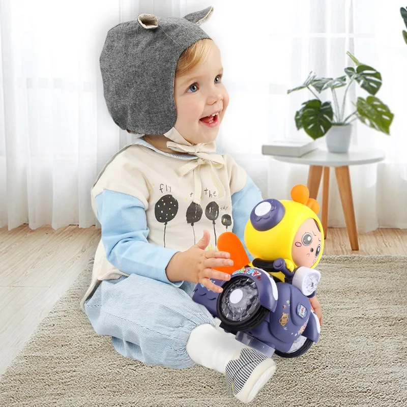 Cartoon face changing bee car toy, 4 face changing forms, automatic face changing, perfect gift for babies