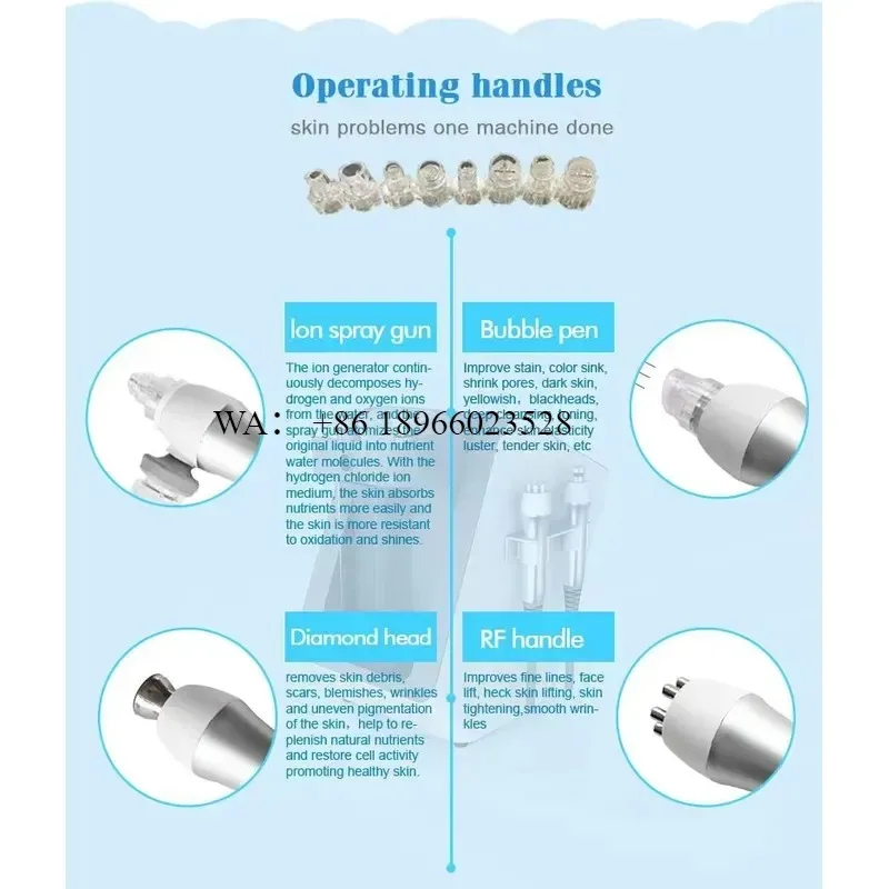 WMWMNU for TAIBO 4 in 1 Pro Facial Diamond Peeling High Frequency Jet Galvanic Vacuum Spray Micro Dermabrasion
