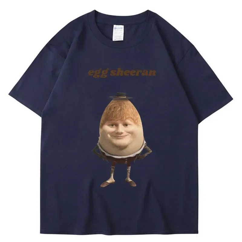 Funny Egg Ed Sheeran Meme Picture Tshirt Breathable Casual Short Sleeve Women\'s Tshirt Super Street Headwear Gift