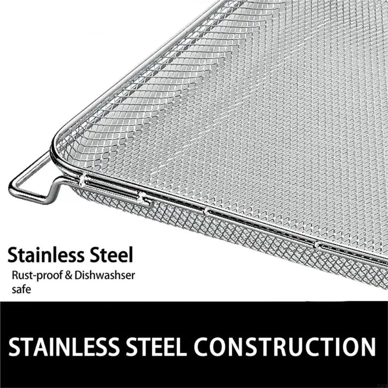 J6PE Aço inoxidável Grill Basking Air Fryer Bandejas arame arame arame frito Rack Substituição