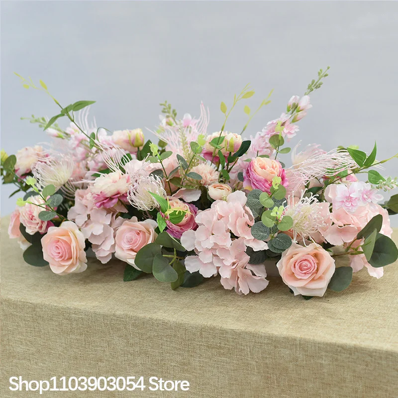 5D Rot-Gelbe Rosen-Kalla-Lilien Tischdekoration Künstliches Blumenarrangement Hochzeit Bankett Europäische Esstisch-Blumendekoration – Detail 7