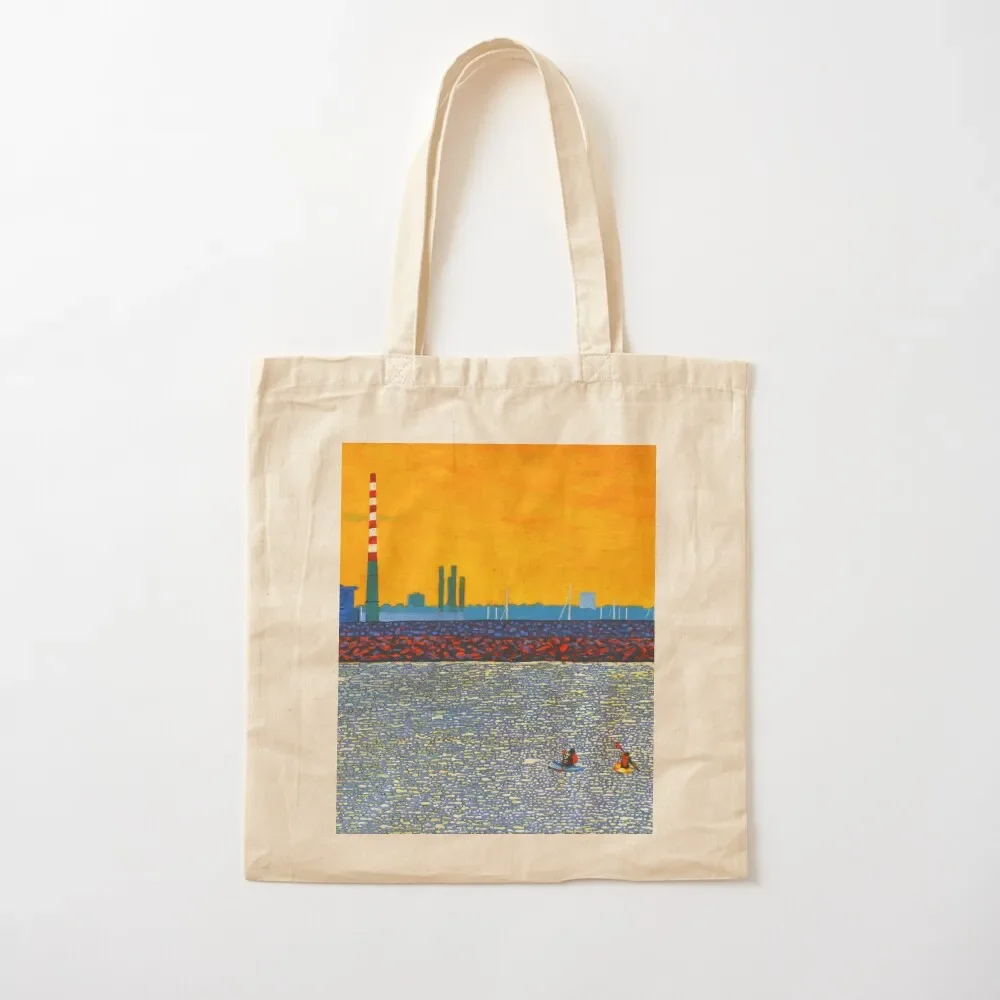 

Poolbeg, Kayakers (Dublin, Ireland) Tote Bag shopper bag women Women's bag hand bags Shopper