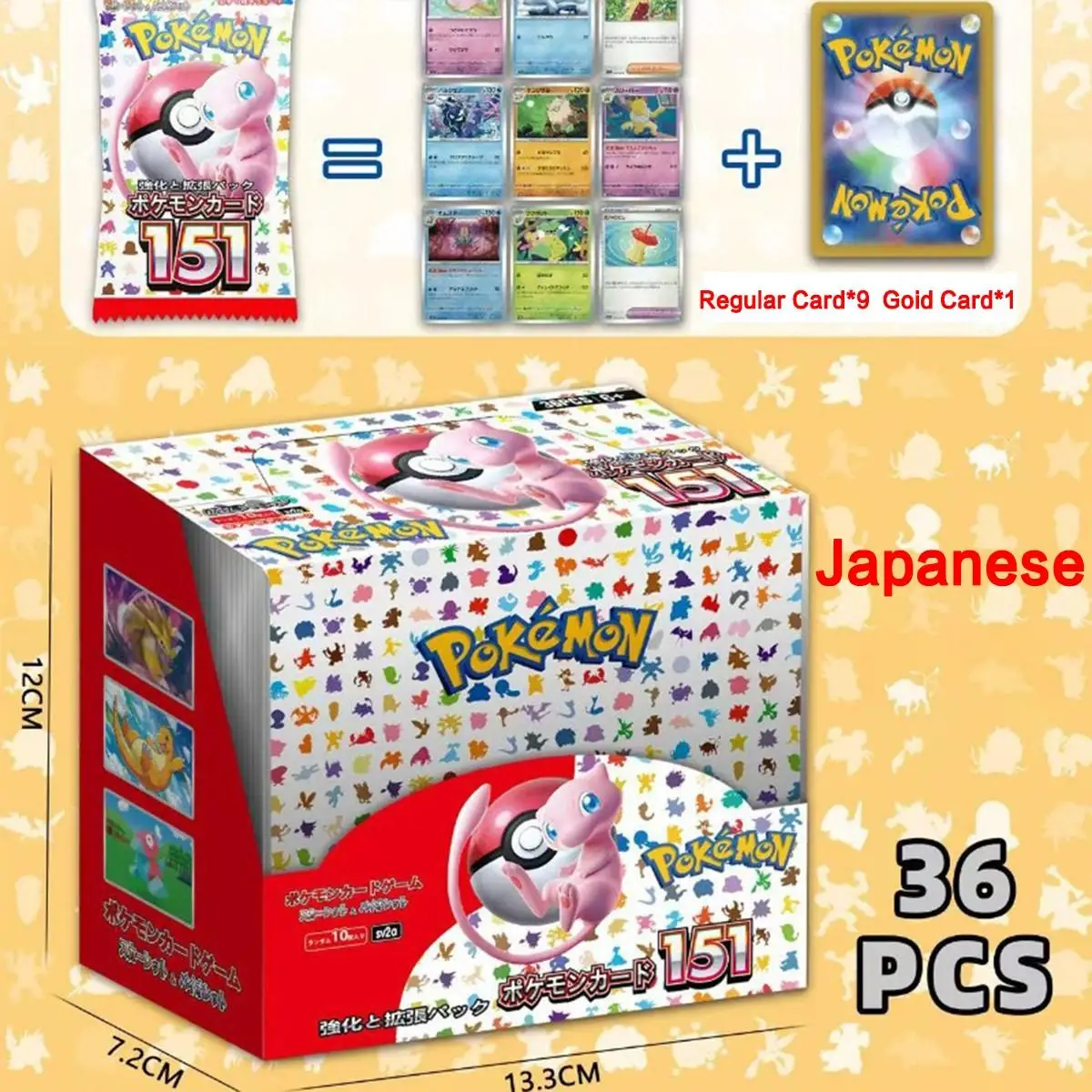 Pokémon 36 Packs of Cards English Version 360 Cards Scarlet Violet Blind Box Pokémon Cards, Multiple Languages Rare Pokémon Cards