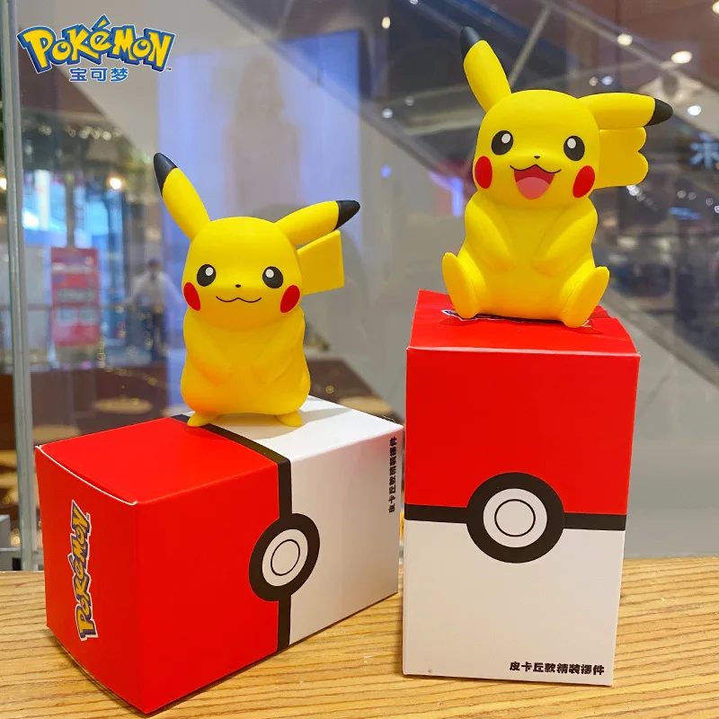 Pokemon Figure Original Box Anime Catoon PVC Model Doll Piakchu Boy And Girl Couple Decorations Desktop Collectibles Child Gift