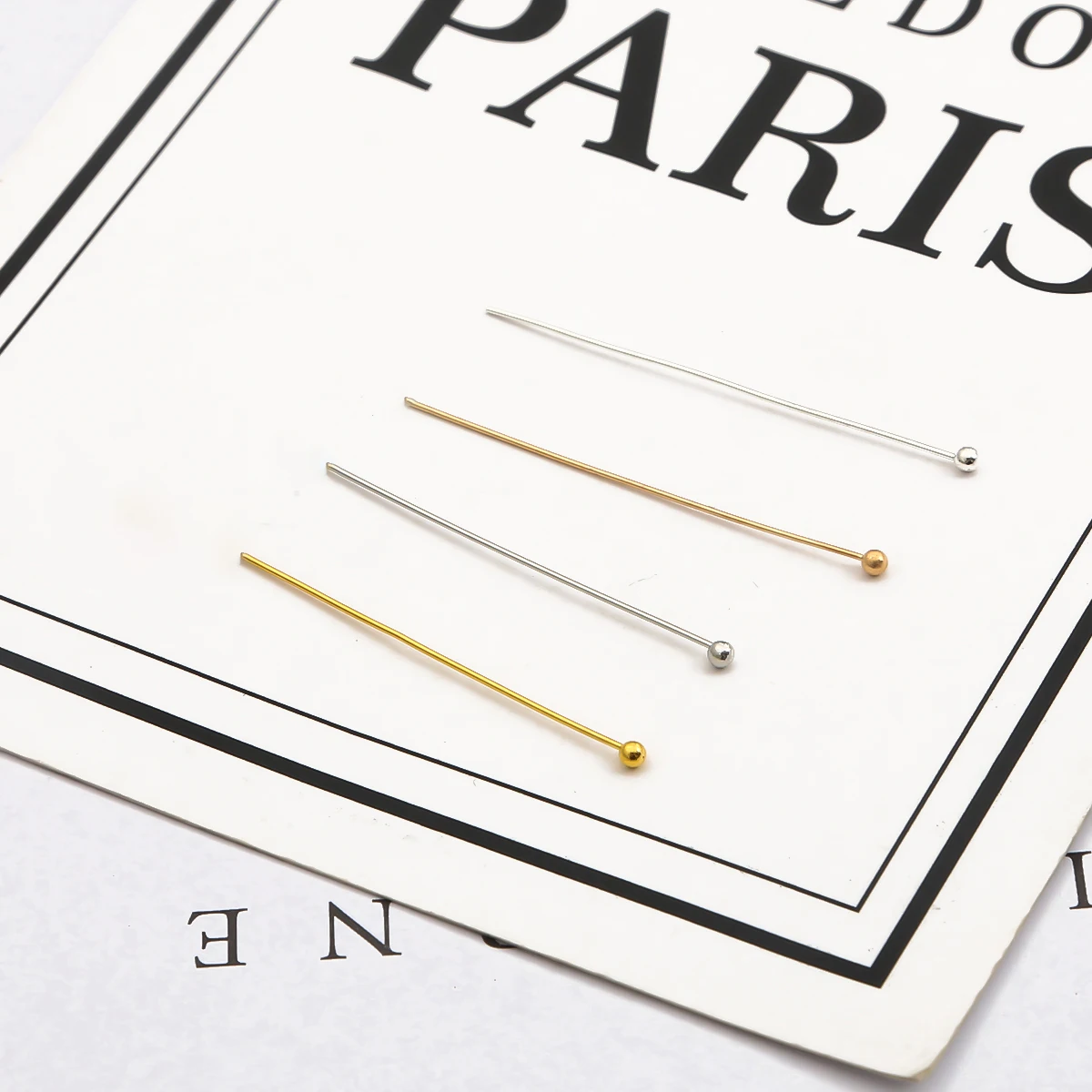 200 pçs/lote 16 20 25 30 40 50 mm Metal Ball Head Pins T Pins Artesanato Diy Jóias Fazendo Descobertas Acessórios Atacado