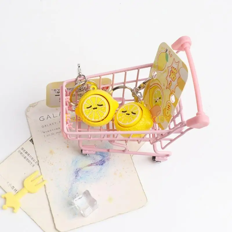 N5KA Lemon Squeeze Keyring for Fruit Party Supplies Stress Reliever For Teens