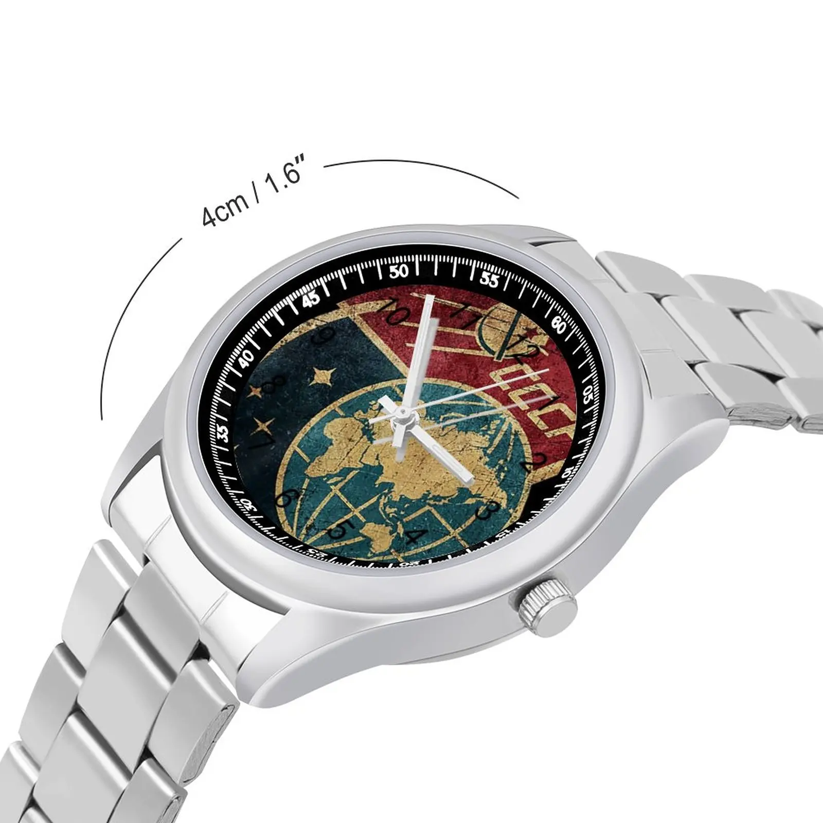 CCCP Russian Space Program USSR Quartz Watch Science Promotion Original Wrist Watch Stainless Couple Sport Photo Wristwatch