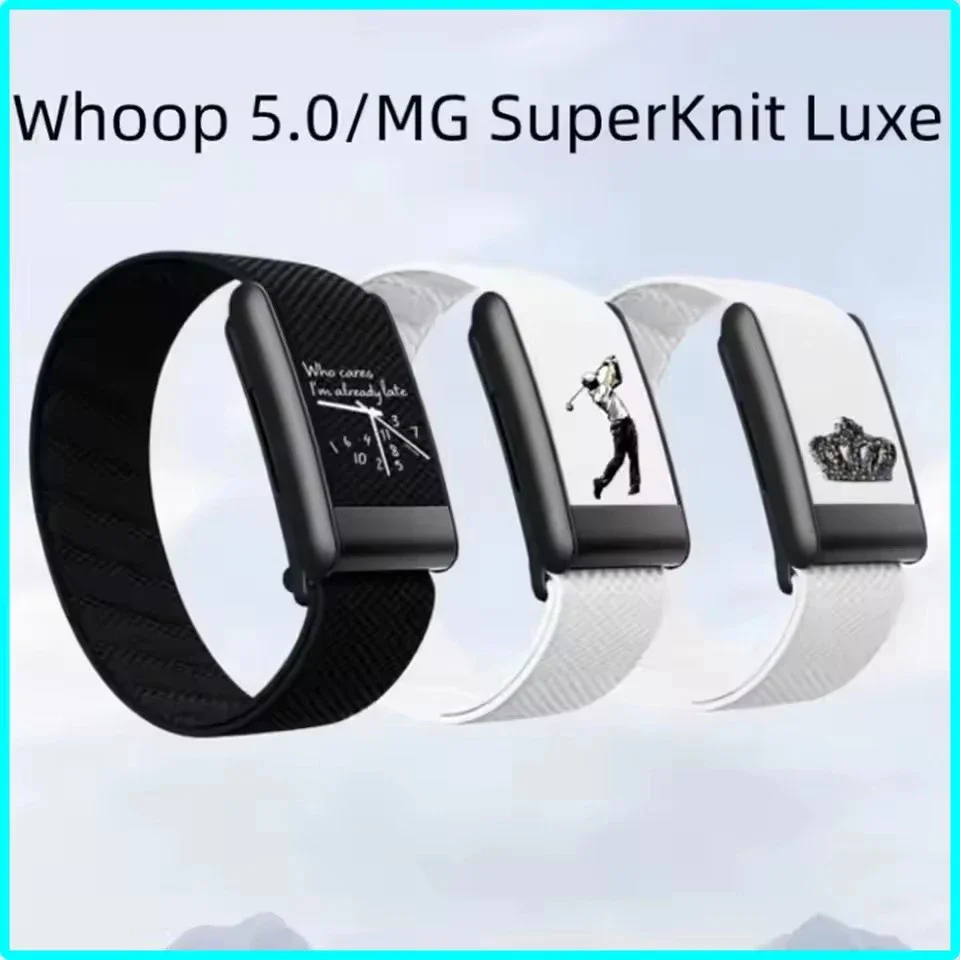 Premium For WHOOP 5.0 MG Band Elastic Nylon Woven Strap Black Frame Sport Replacement Wristband Breathable Fitness Accessories