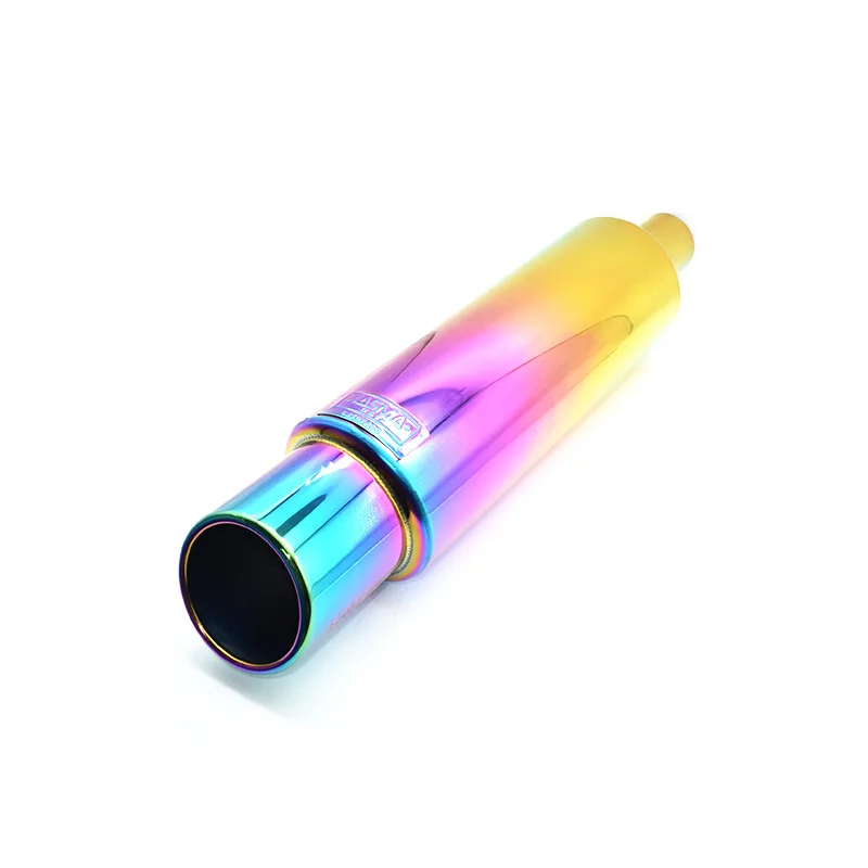 

Car Modification Straight Row Colorful High-end High-quality Stainless Steel Muffler Universal Exhaust Pipe HK Tail Section