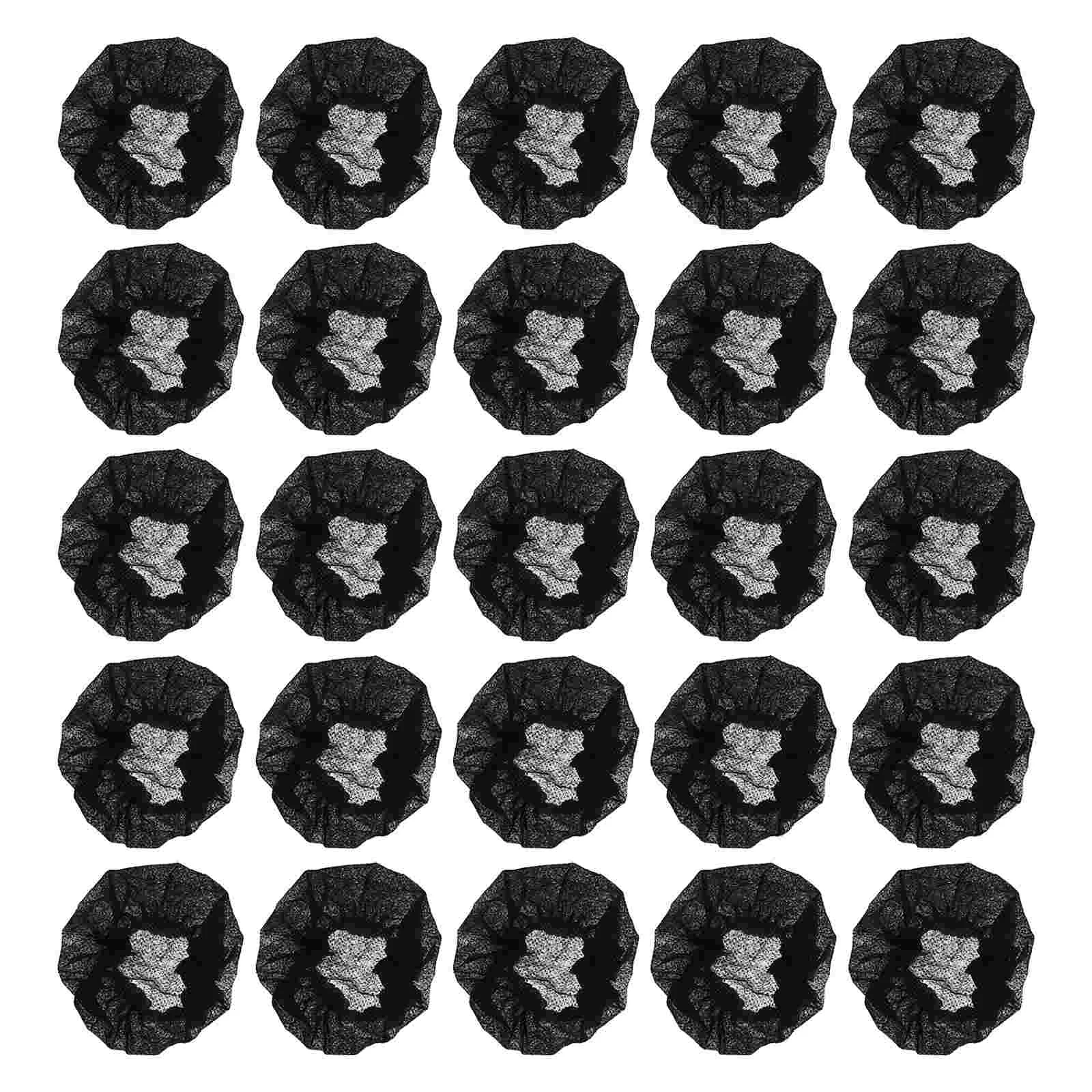 100 Pcs Disposable Microphone Cover Dust Head Anti-splash Black Covers Non-woven for