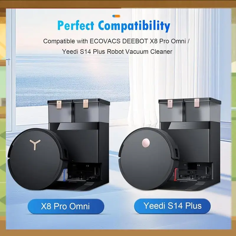 

Replacement Accessories Kit Compatible With ECOVACS DEEBOT X8 Pro Omnii/Yeedi S14 Plus Robot Vacuum 20 Pack-BAAX
