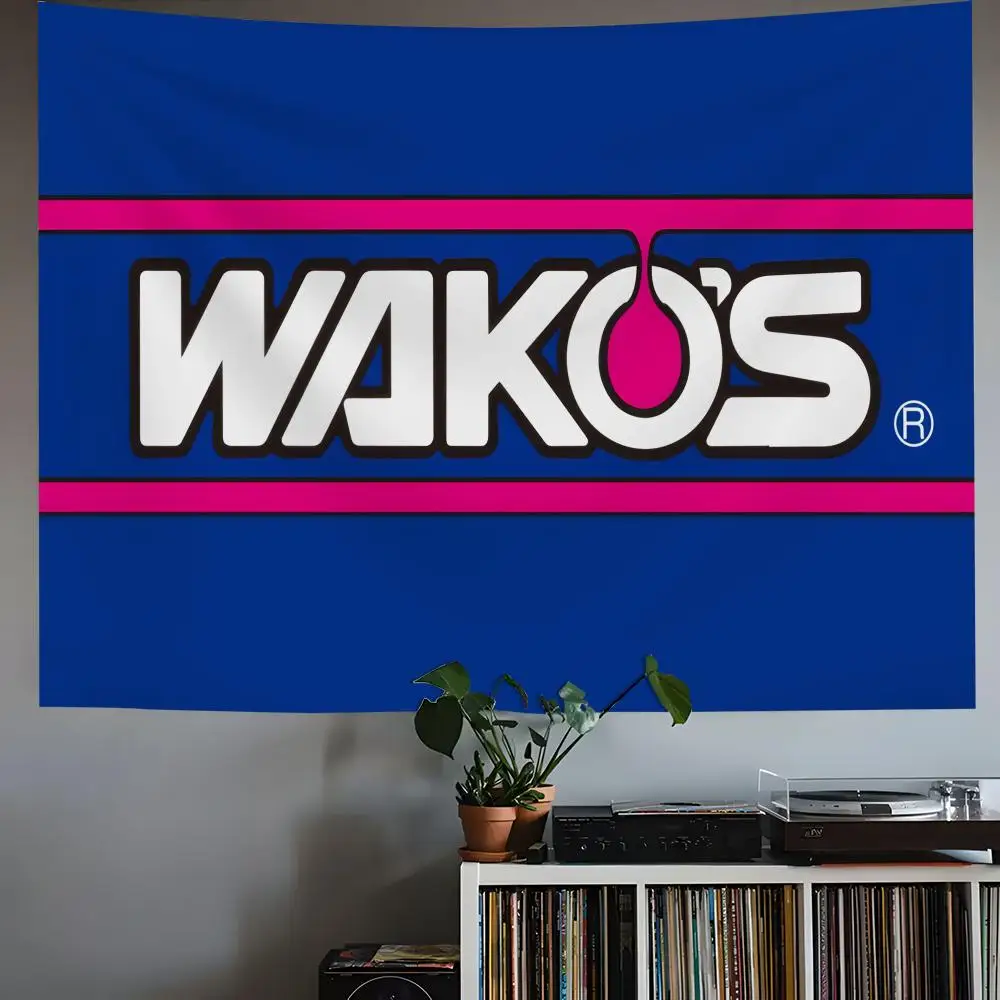 

W-WAKOS Oil Cool logo Tapestry House Bedroom Living Bar Garden Microfiber Decoration Background Art Custom Banner