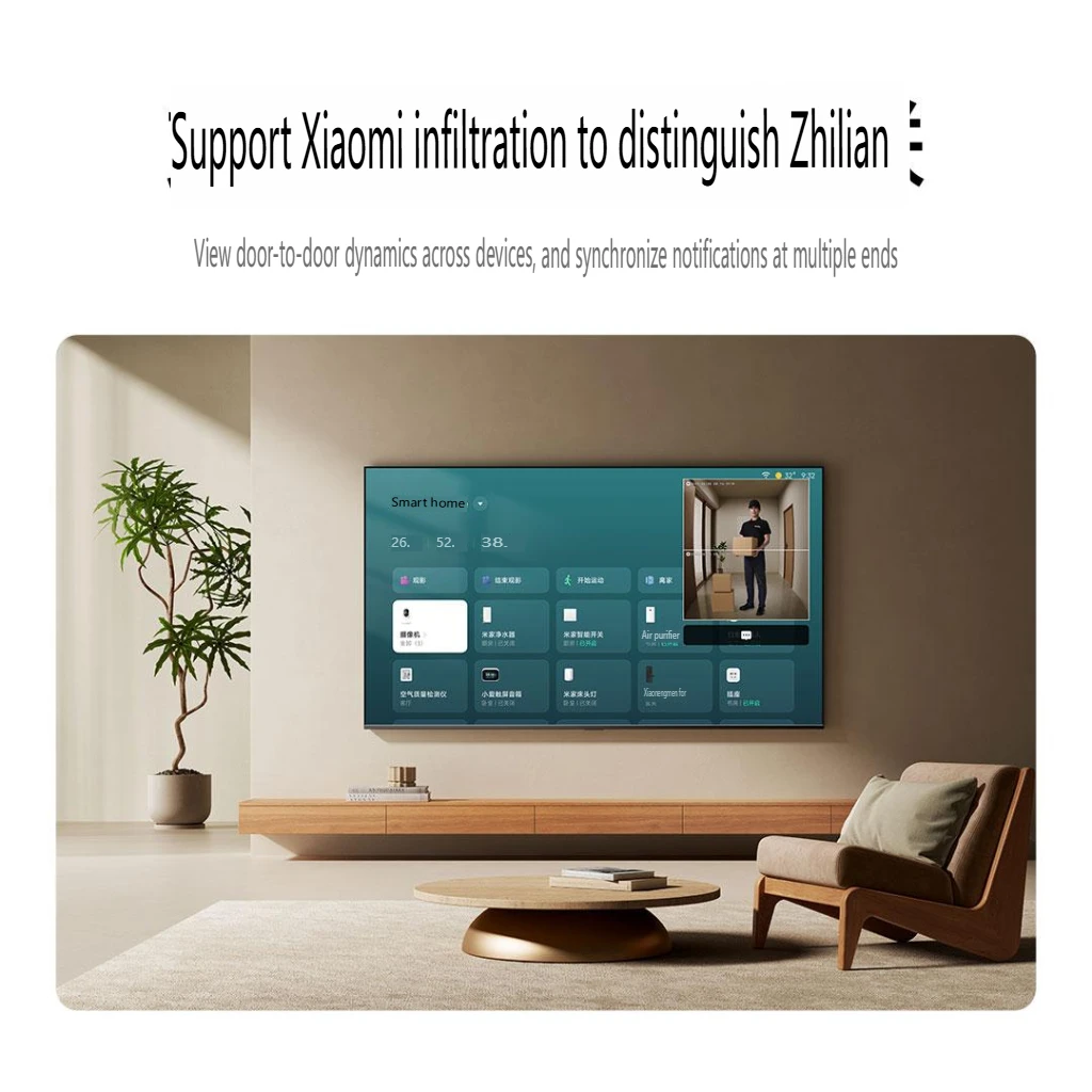 Xiaomi جرس الباب الذكي 4 عالي الوضوح الأشعة تحت الحمراء عدسة مزدوجة المنزل الذكي اللاسلكية عين القط كاميرا ثقب الباب العمل لتطبيق Mi Home #3