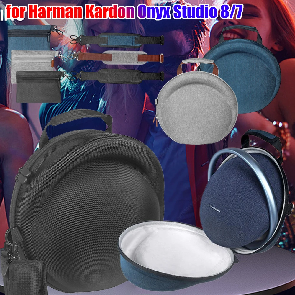 

EVA Carrying Case Waterproof Travel Carry Bag Anti-scratch With Shoulder Strap & Accessory Bag for Harman Kardon Onyx Studio 8/7