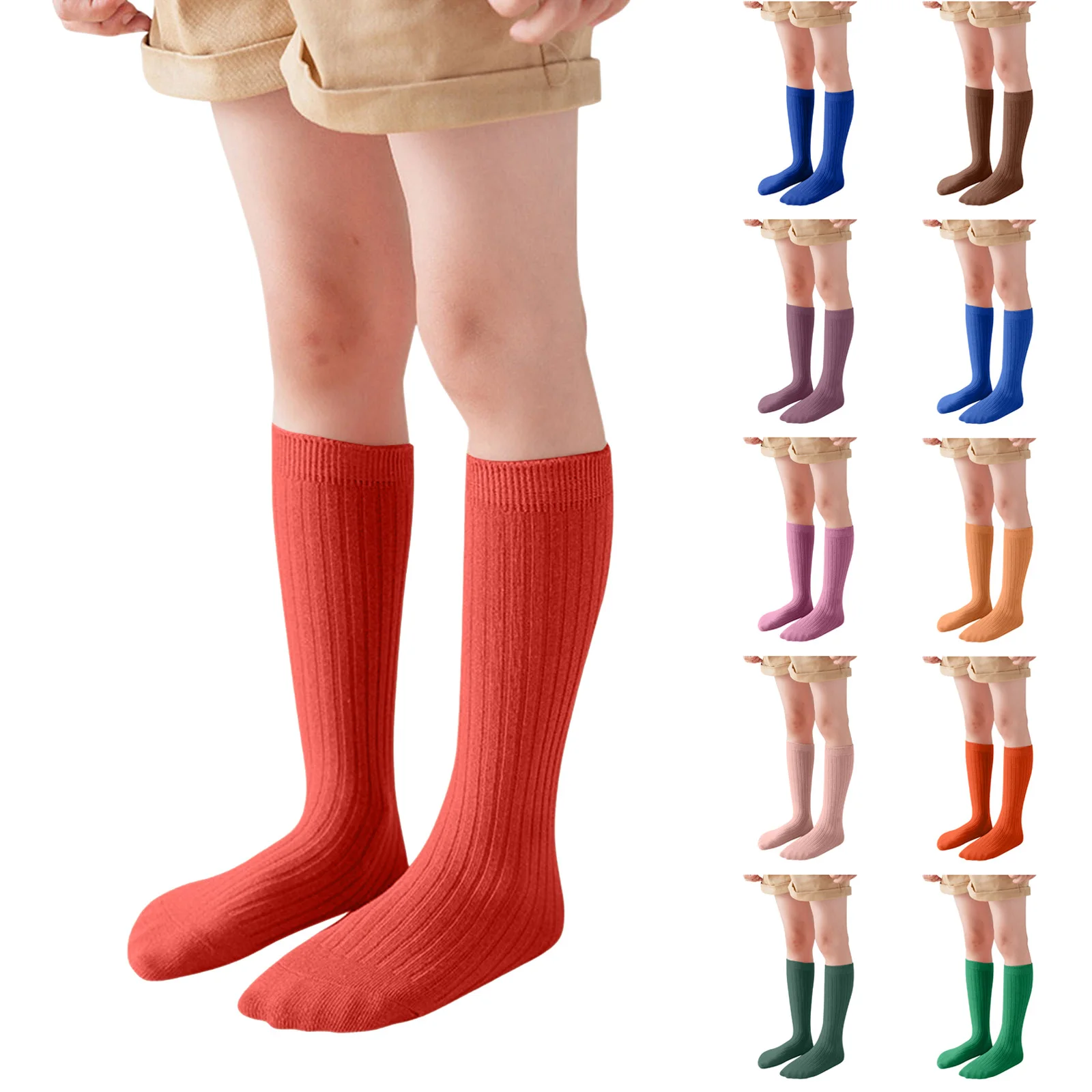 

Kids Socks Bulk Girls Boys Cotton Crew Socks for Spring Autumn Soft Breathable Casual Socks Seamless Long Stockings Kids Socks