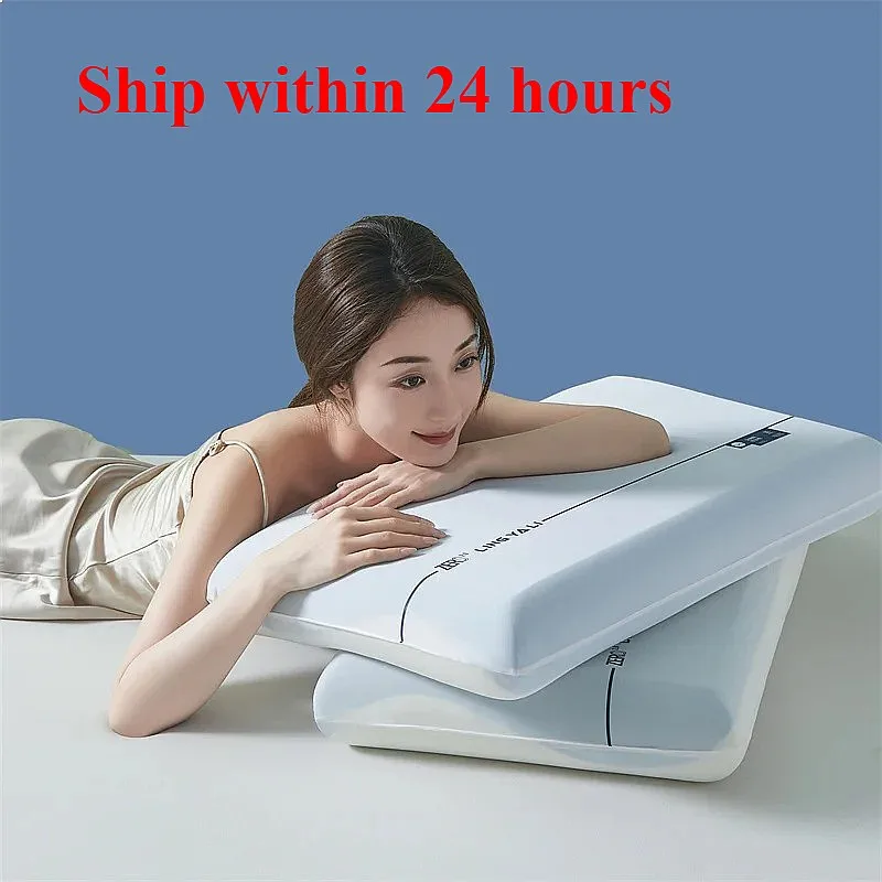 Double Core Zero Pressure Memory Cotton Neck Pillow, Hotel Deep Sleeping Slow Rebound Contour Support