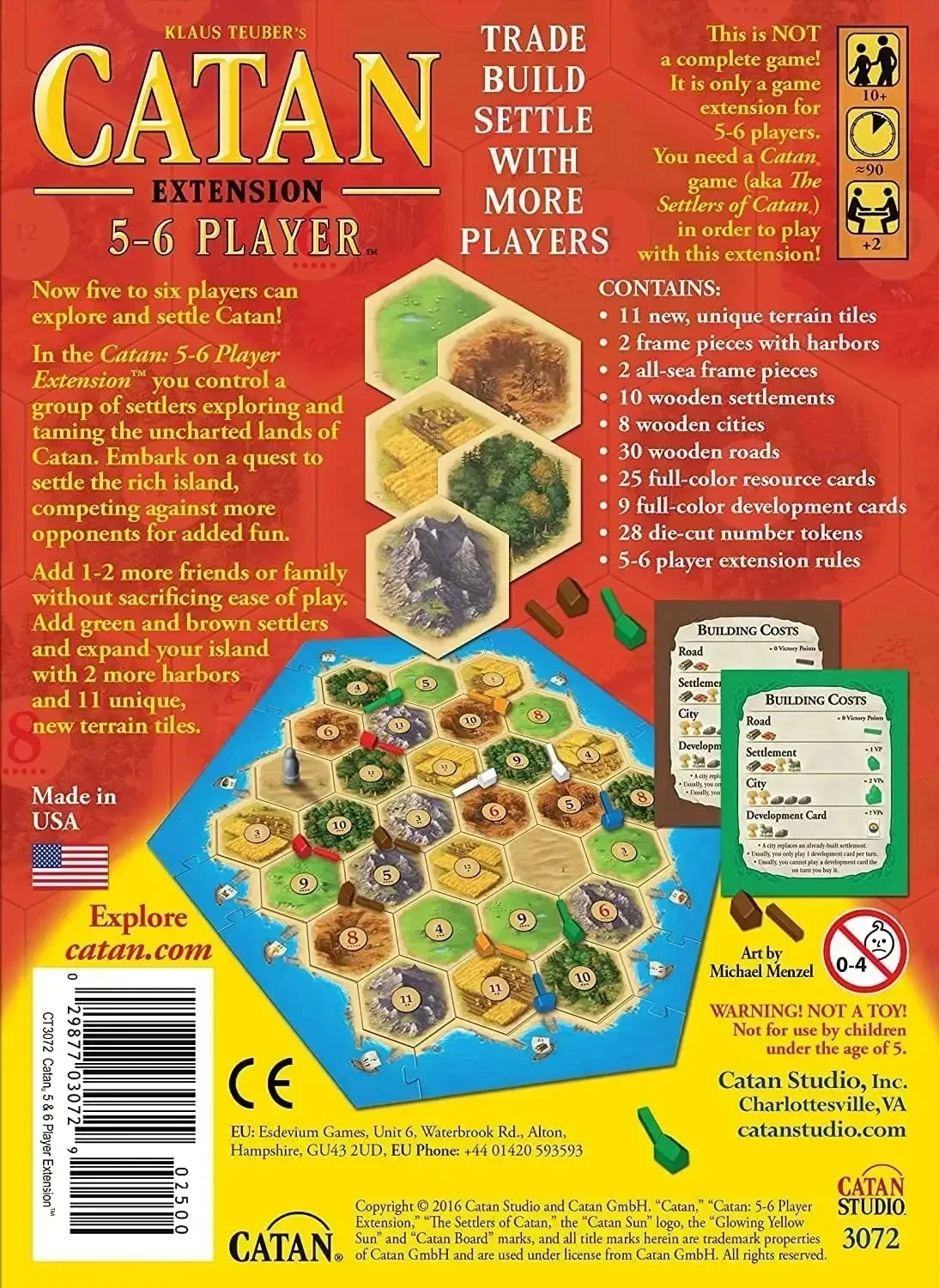 CATAN | Base Game 5 and 6 Player | Board Game EXTENSION | Ages 10+ | 3-6 Players | 120 Minutes Playing Time