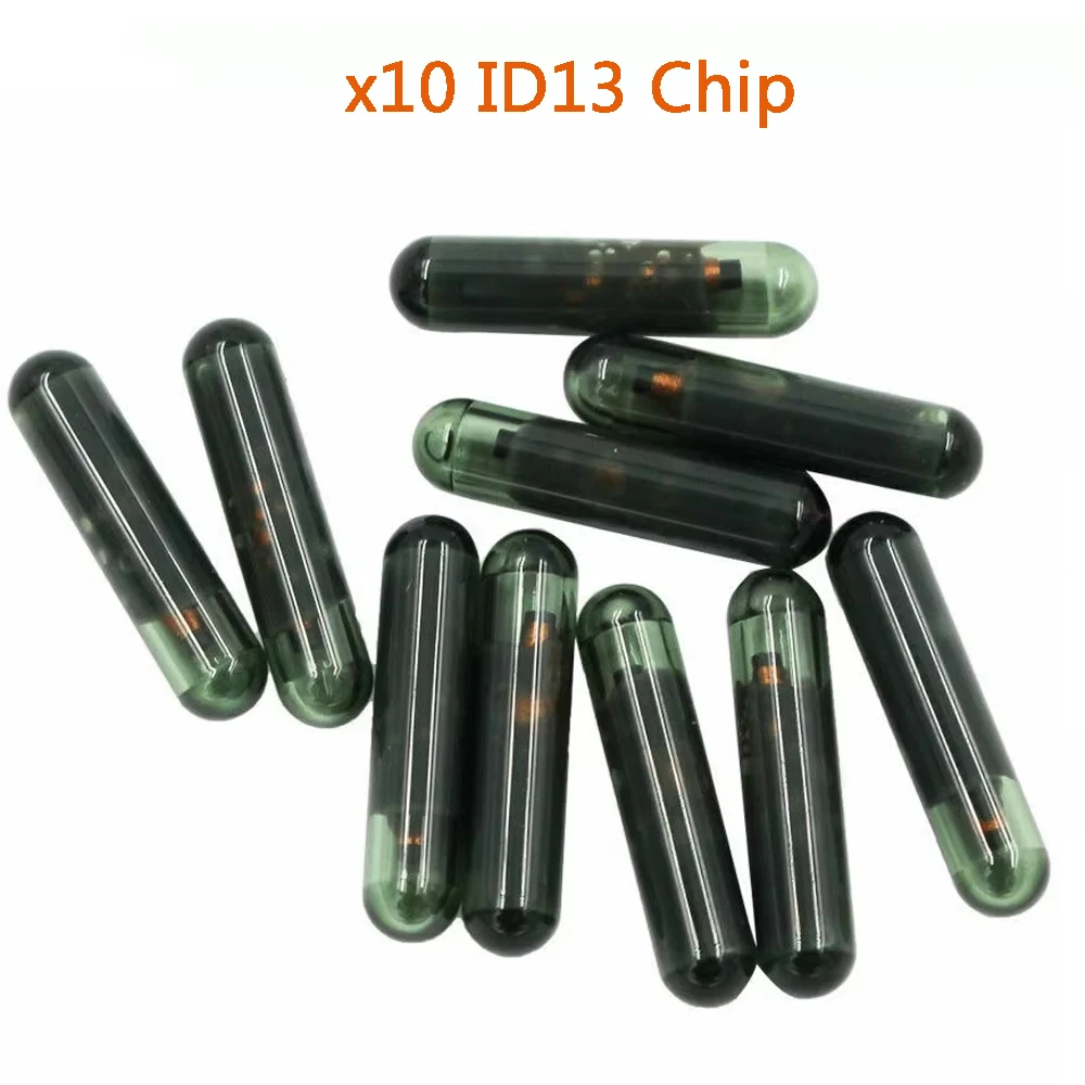 

KEYECU 10 шт. ID13 Стеклянный транспондерный чип зажигания TP03, пустой чип-ключ для дистанционных ключей Honda