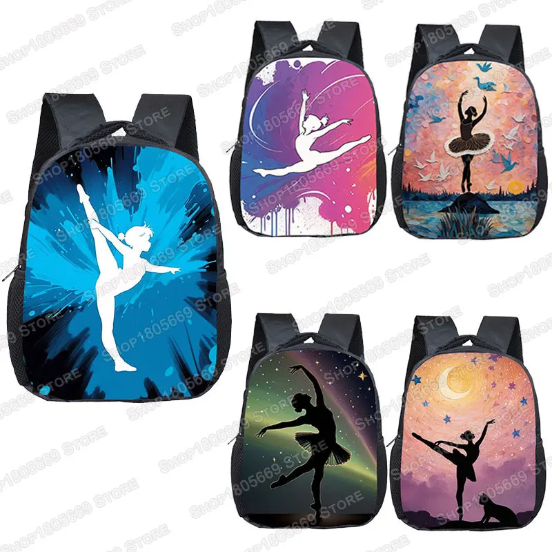12inch Ballet Dancer Infant Bag for 2-4 Years Old Ballet Art Girls Backpack Child School Bags Kid Toddler Bookbags Diaper Bag