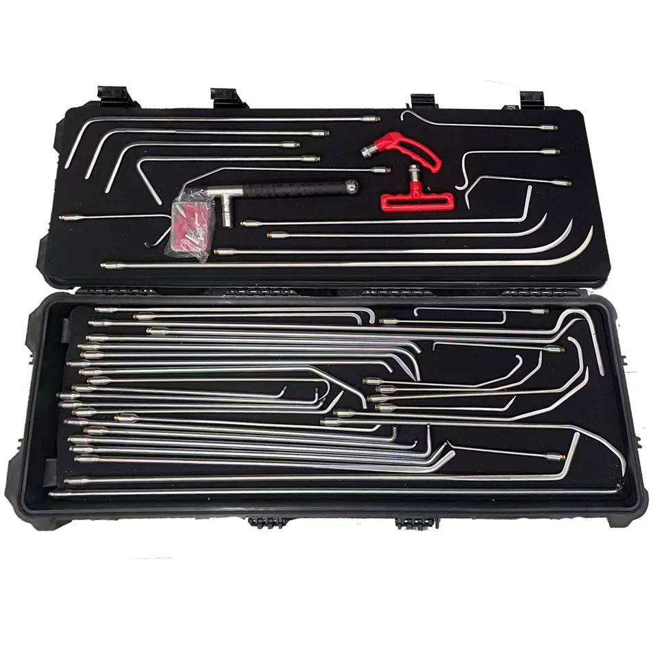 

Ремонт депрессии автомобиля, набор из 45 предметов, набор крючков для быстрого удаления, сменная ручка из листового металла, инструмент для головки