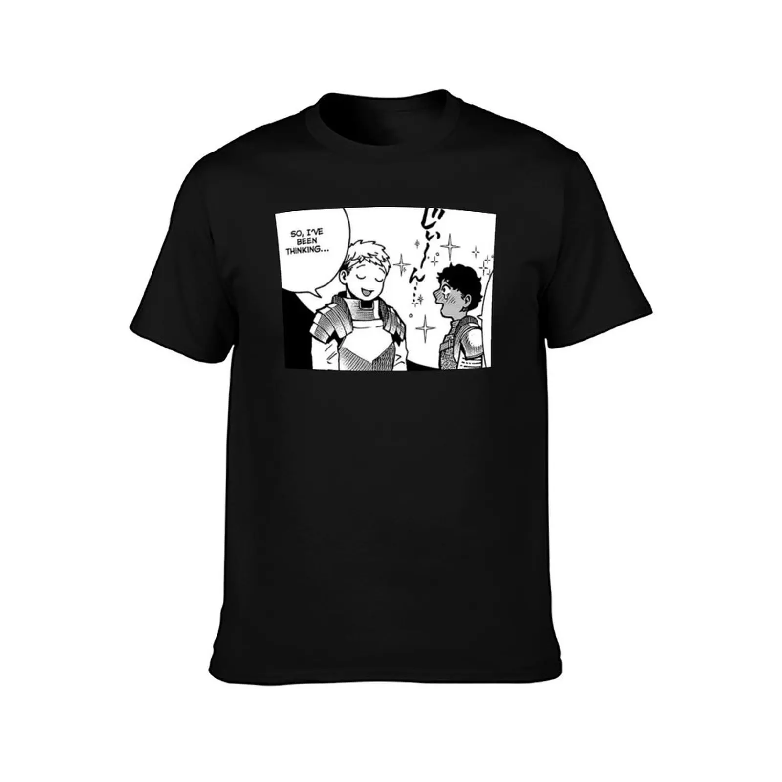 Dungeon meshi kabru and laios T-Shirt, Funny Graphic Print Tee, Unisex Cotton Casual Short Sleeve Top