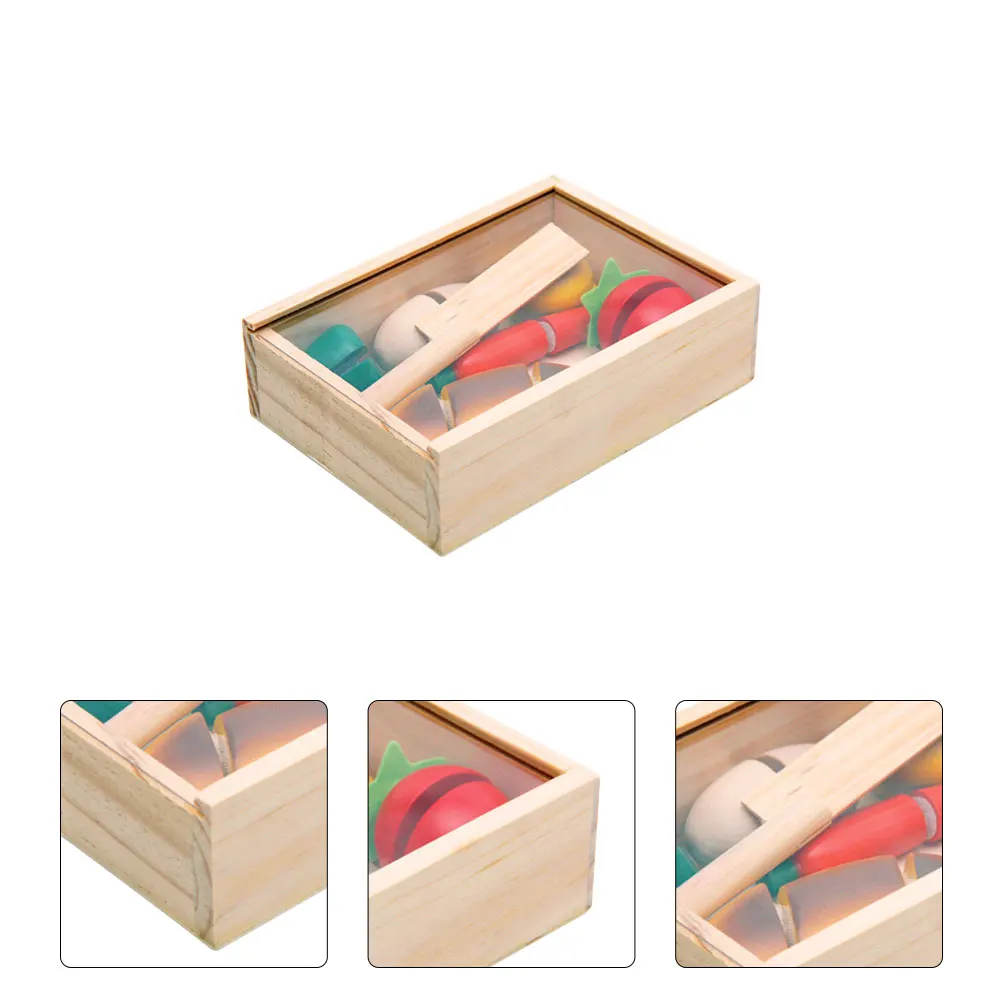 

Wooden Fruit Cut Cartoon Fruits Toys Vegetable Kids Kitchen Utensils Children's Kitchenware Playset Toddler