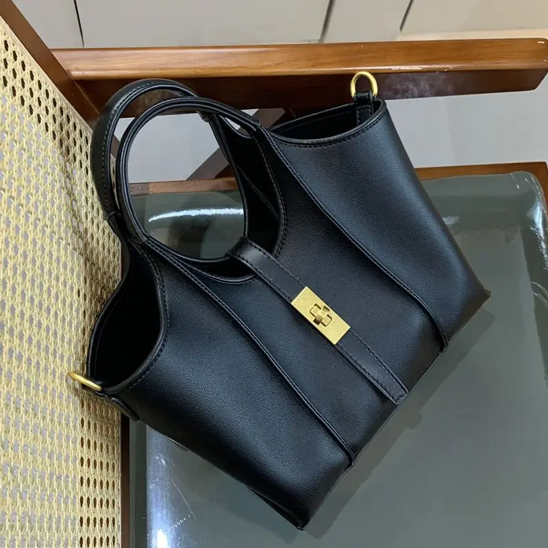 2024 Fashion Trend Vegetable Basket Women\'s Bag High-end Versatile Bucket Canvas Bag Western Style Hand-Ball Crossbody Tote Bag