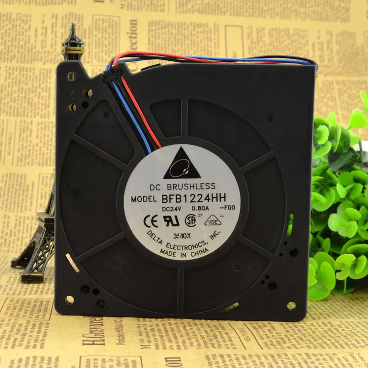 12CM 12032 Turbo Centrifugal Fan 24V0.80A Double Ball Blower BFB1224HH 120*120*32MM