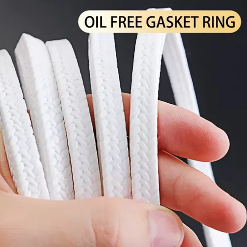 Imagen 1 del producto Anillo de junta sin aceite, embalaje de politetrafluoroetileno, material de sellado de PTFE resistente a la corrosión para bombas de agua que contienen aceite