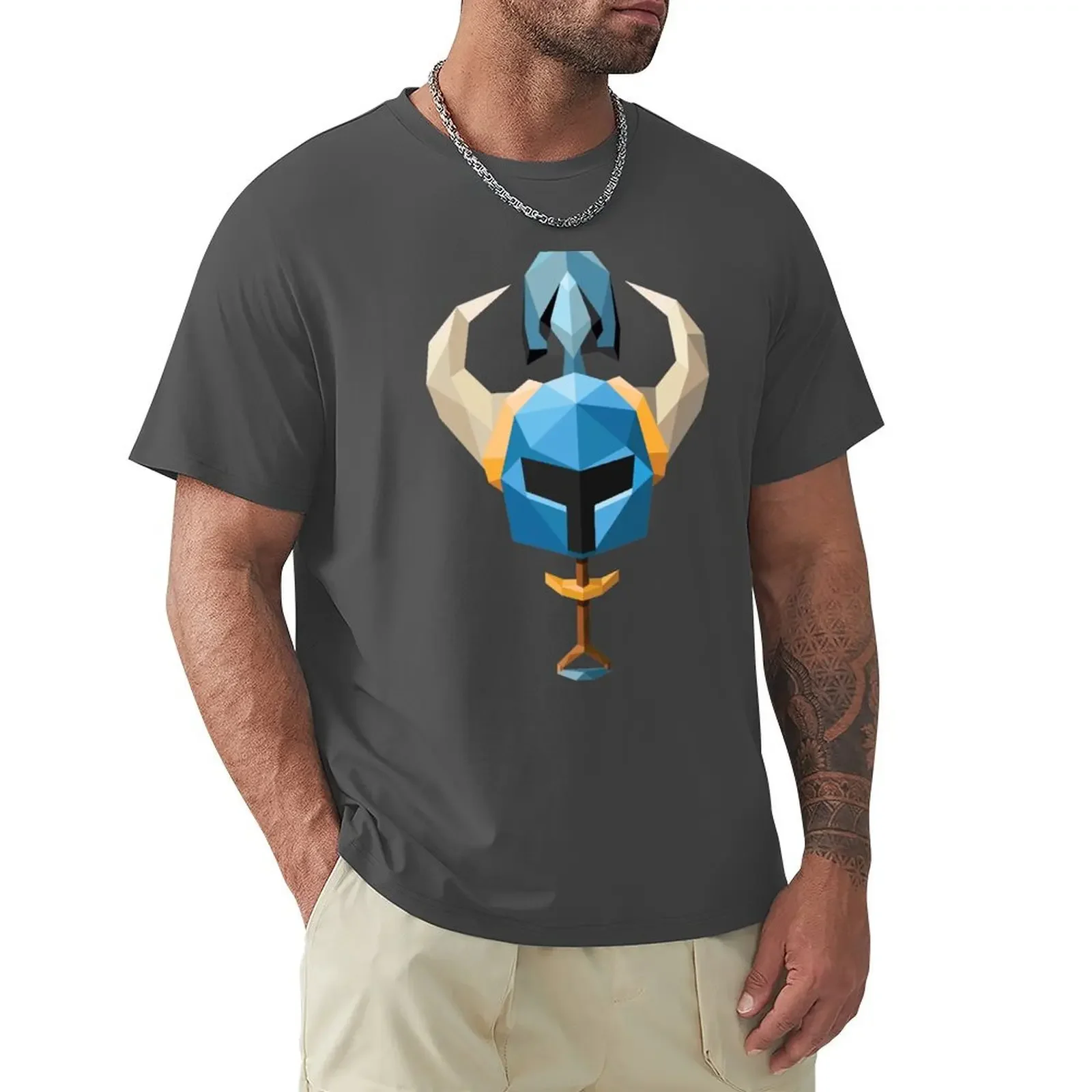 Low-Poly Shovel Knight T-Shirt customs summer clothes aesthetic  mens big and tall t shirts