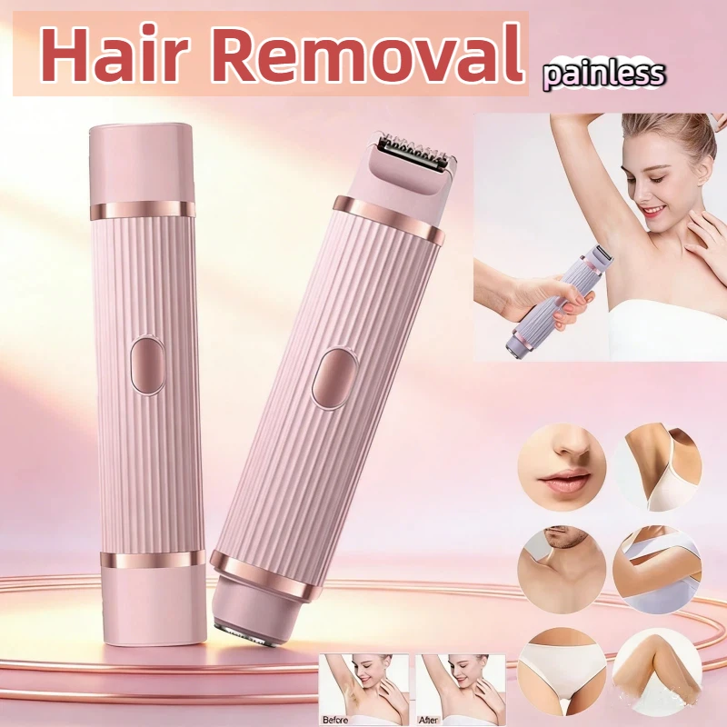 

Electric Shaver 2-in-1 Electric Razor Legs Underarm Face Pubic Hairs Armpit Rechargeable Razor Body Hair Trimmer for Women Men