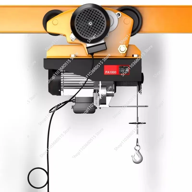 Mini Electric Hoist 1Ton Load 220V Single Phase Compact Lifting Crane Single Double Chain For Workshop Material Lifting Use