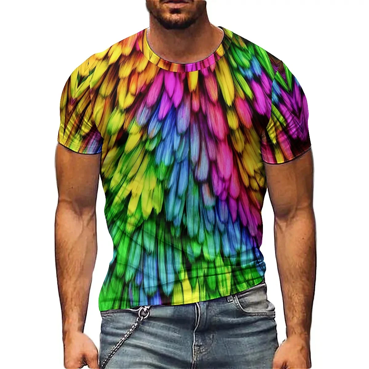 

Anime Pattern Men's 3D Printed Short Sleeve T-Shirt - Smooth Men's Style